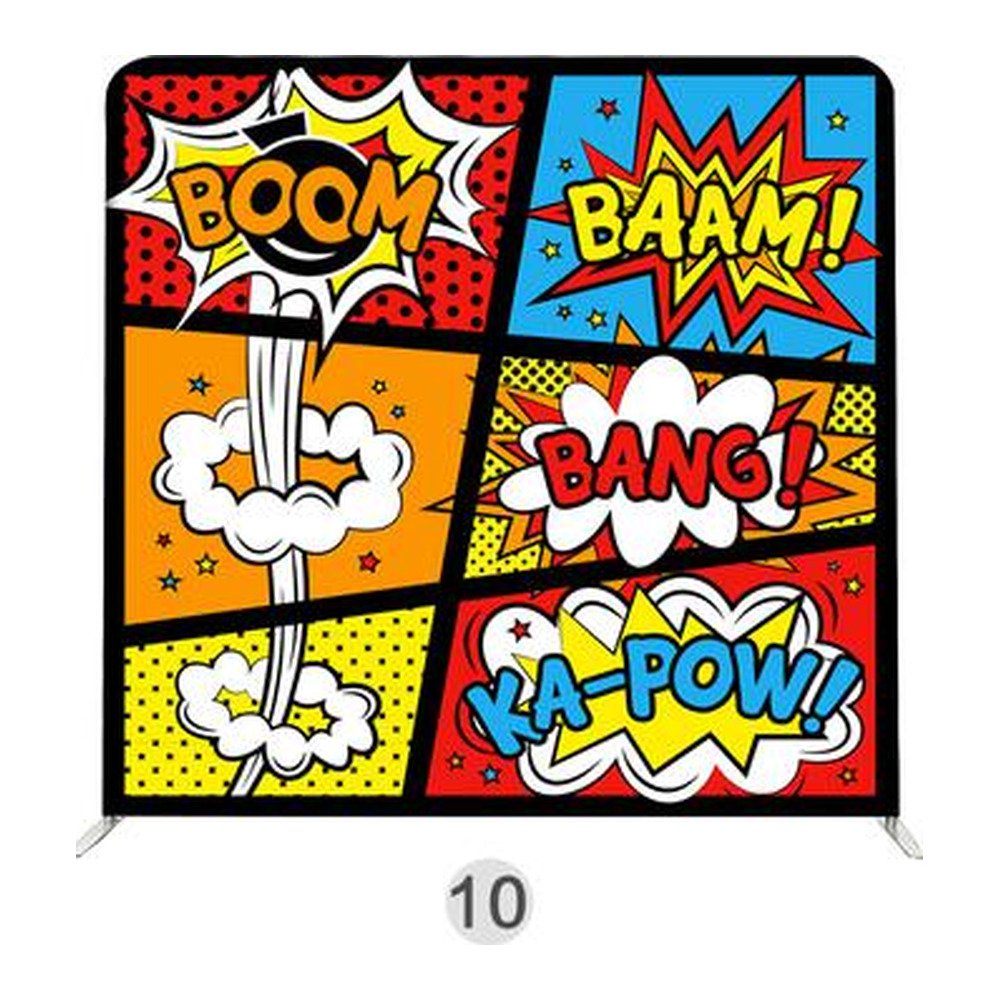 Backdrop 10, comic book pop art photo booth backdrop