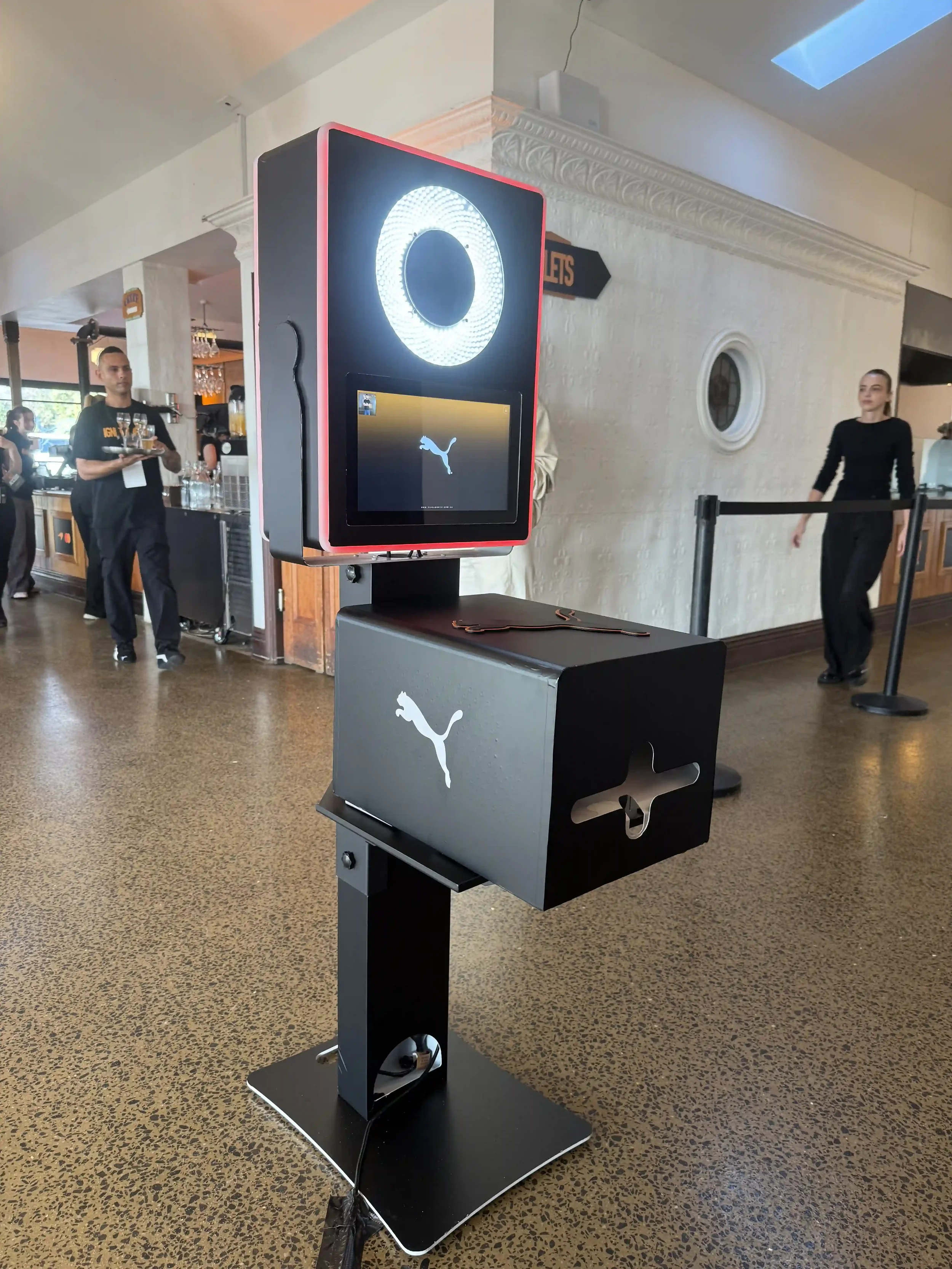 PUMA x McLaren photo booth wrap at West Beach Pavilion