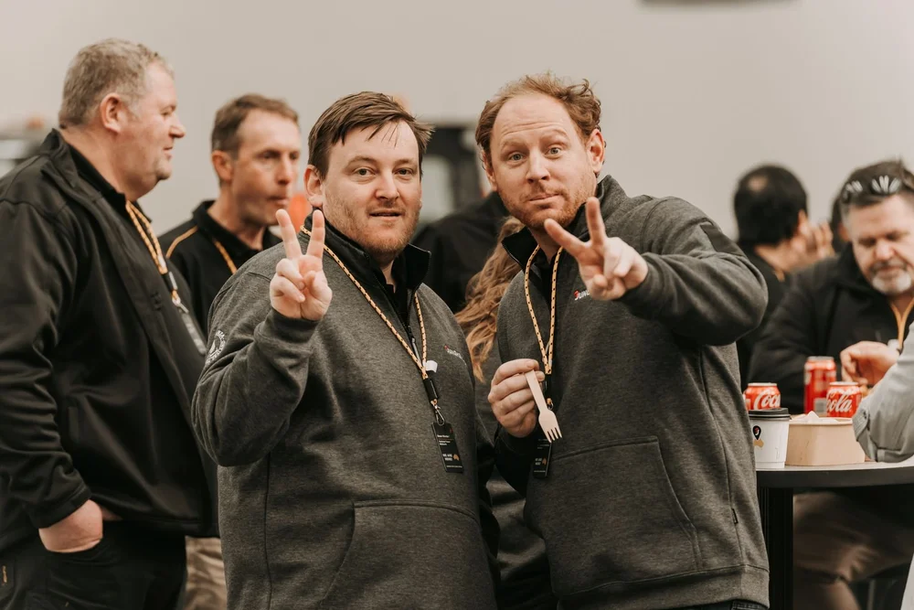 Guest interaction photographed at the Jungheinrich Melbourne headquarters launch
