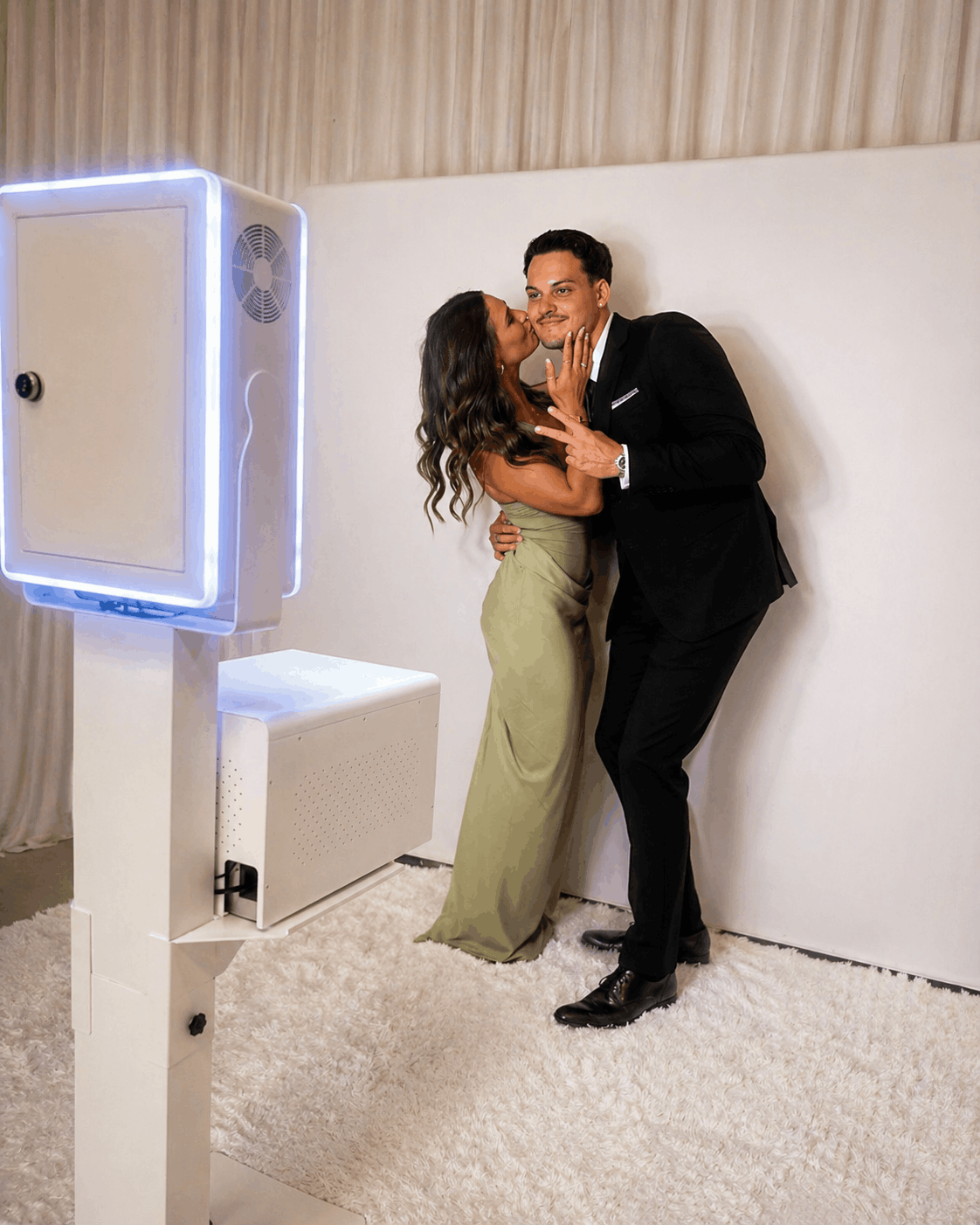 Wedding photo booth setup