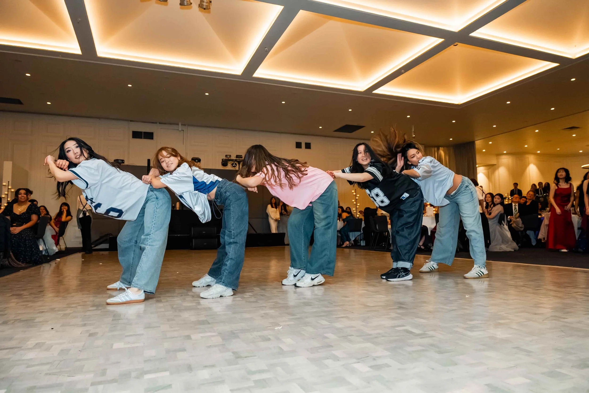 Students dancing at a Melbourne school graduation