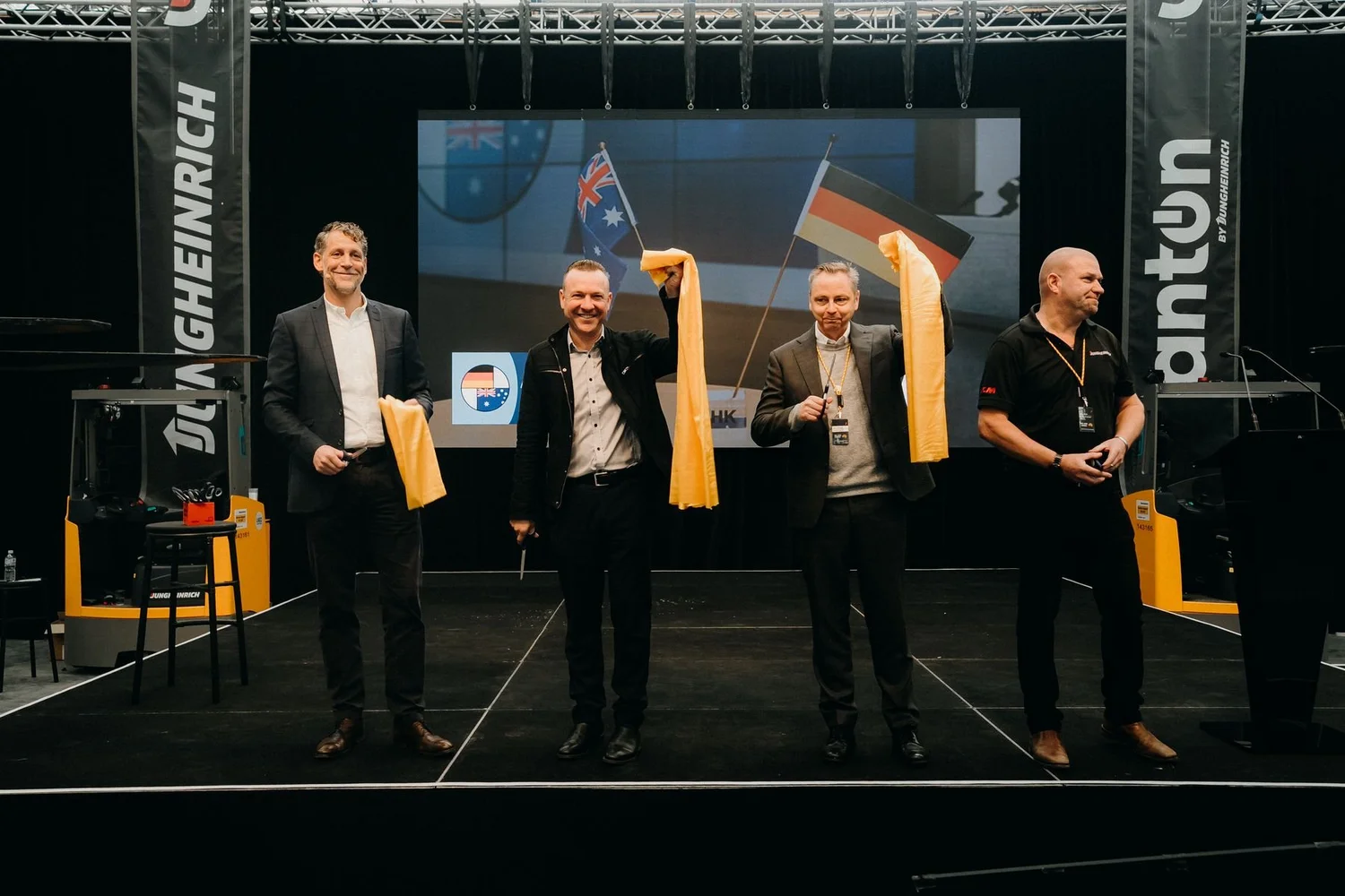 Jungheinrich leadership during the ribbon-cutting ceremony in Melbourne