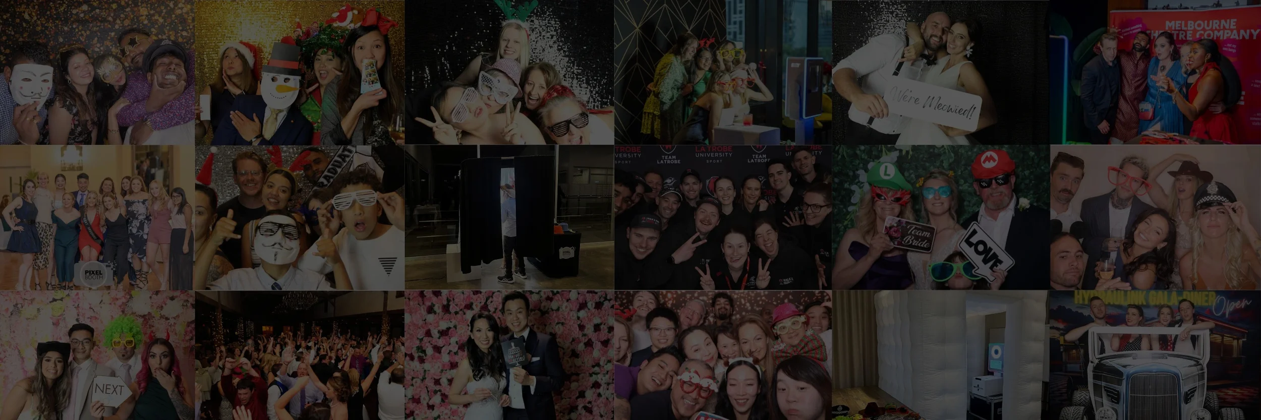 Photo booth hire Richmond Melbourne by Pixel Booth for weddings, birthdays, corporate events and brand activations