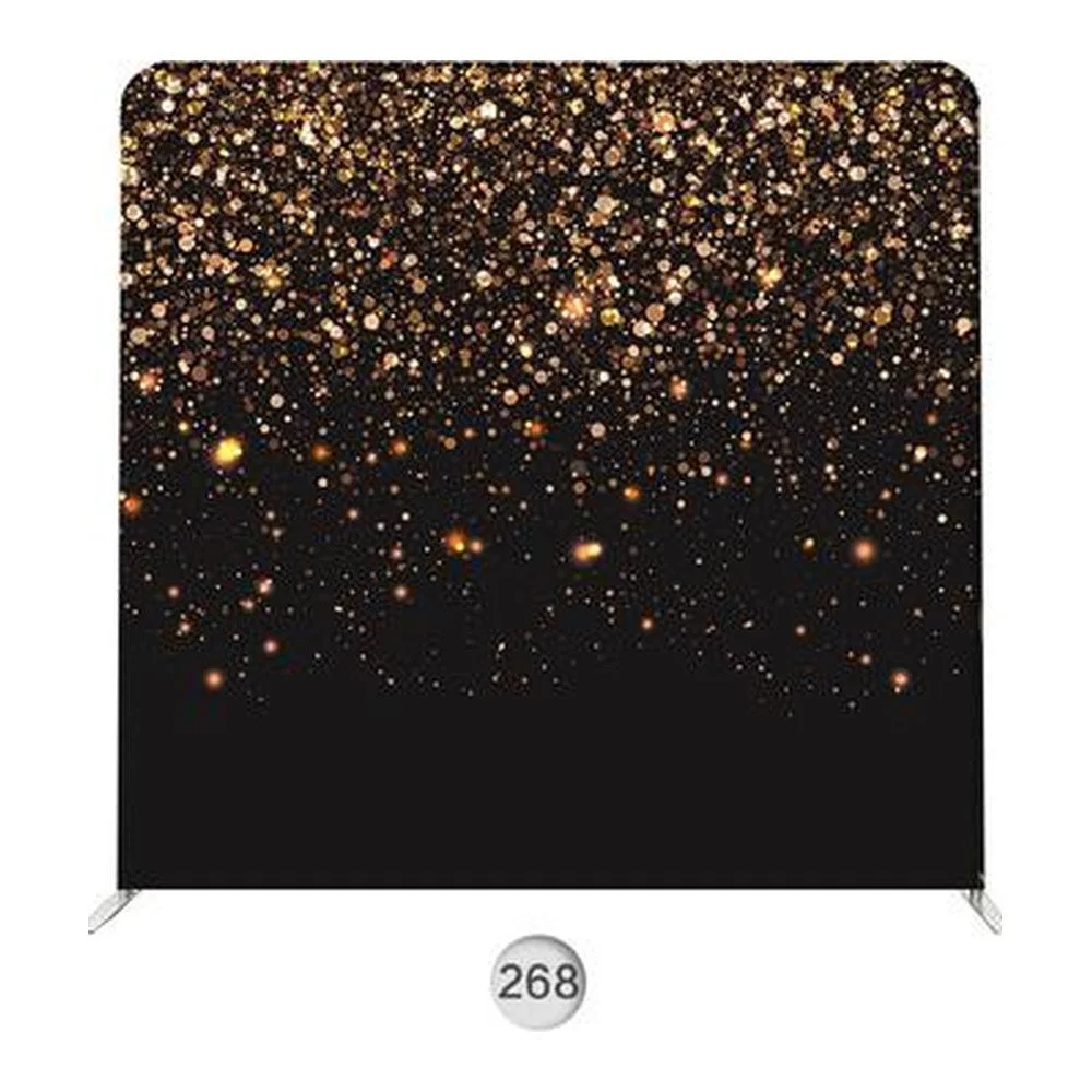 Backdrop 268, gold starburst and bokeh photo booth backdrop