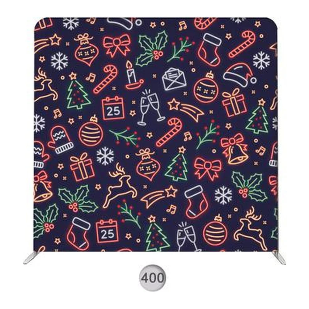 Backdrop 400, Christmas icons photo booth backdrop