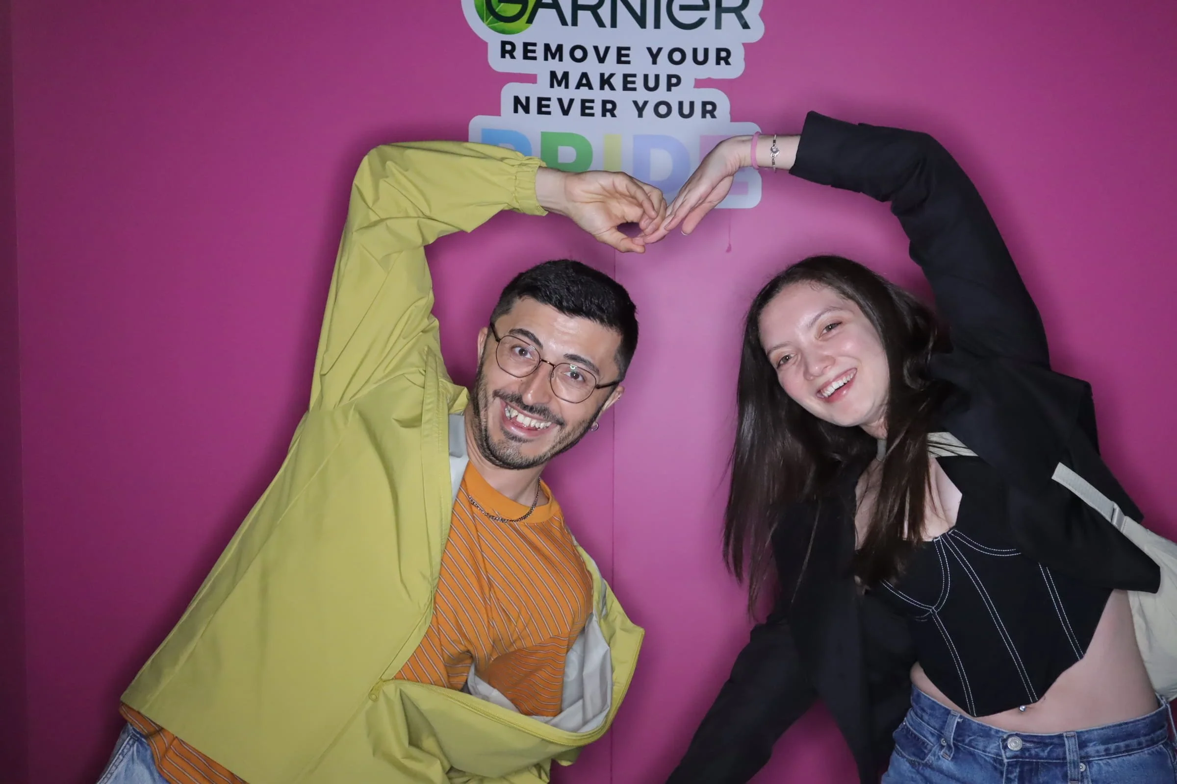 Garnier brand activation photo booth setup at Victorian Pride Centre