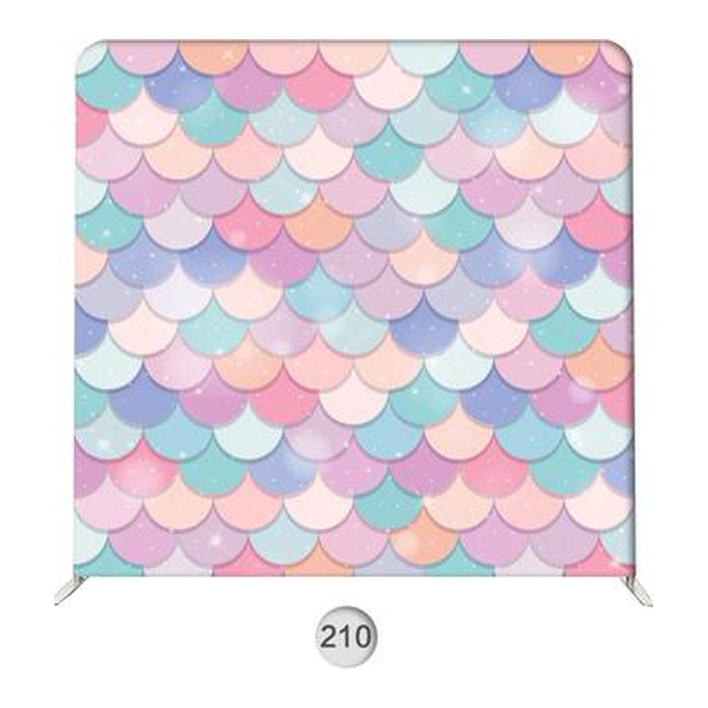 Backdrop 210, pastel mermaid scales photo booth backdrop