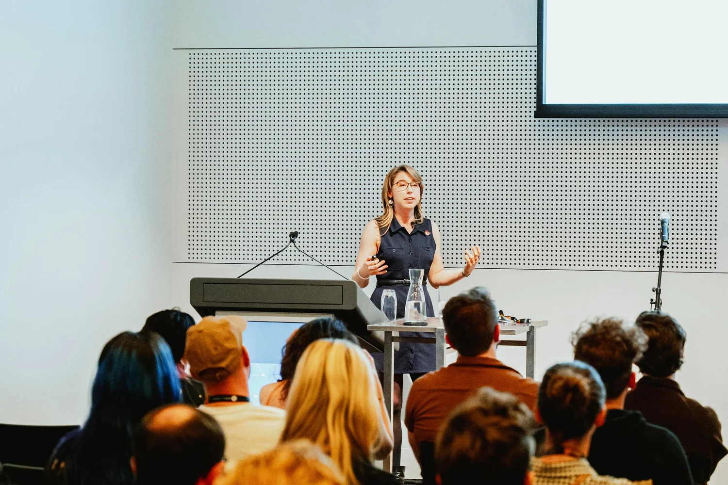 Keynote speaker presenting to the audience at GCAP Conference, Plaza Ballroom Melbourne