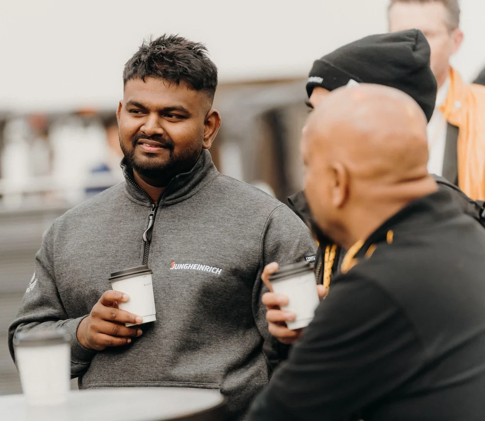 Guest photographed during the Jungheinrich headquarters launch in south-east Melbourne