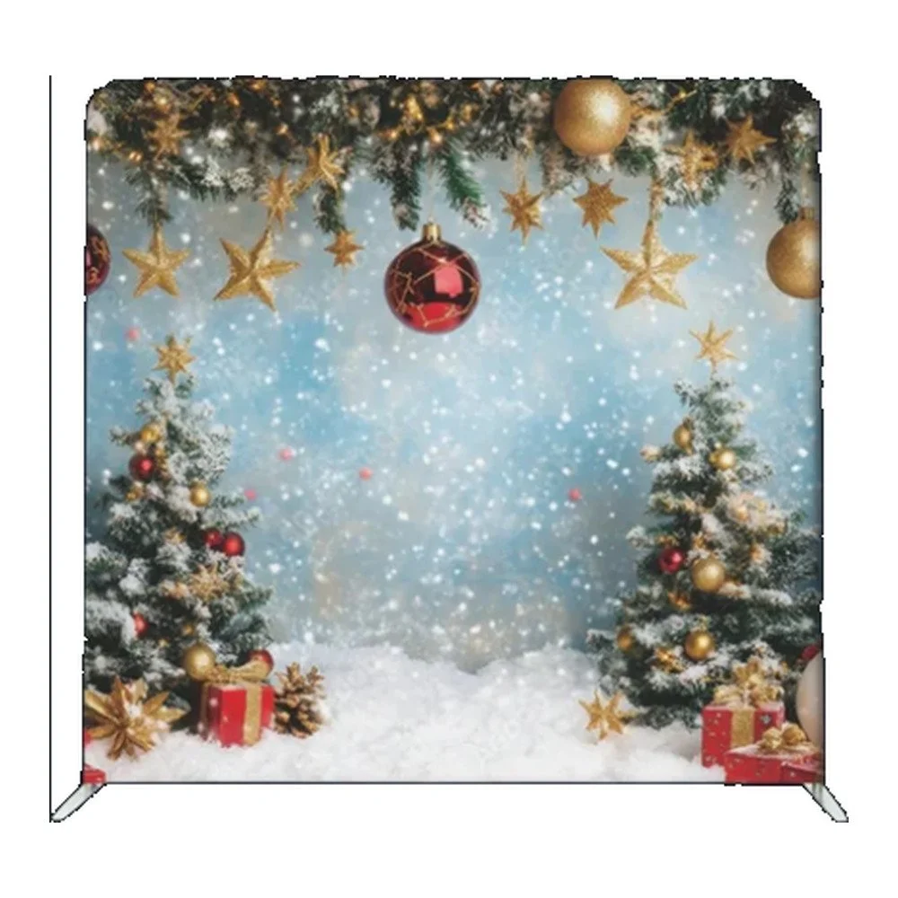 Backdrop 269, winter Christmas scene photo booth backdrop