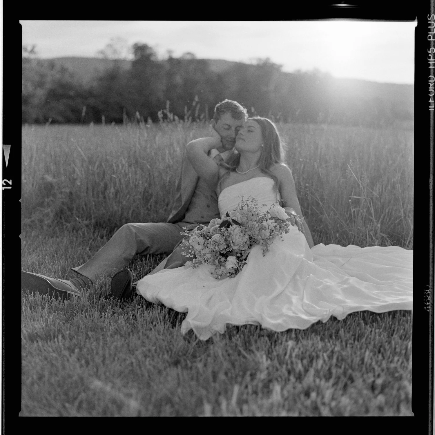 Wedding portrait on film