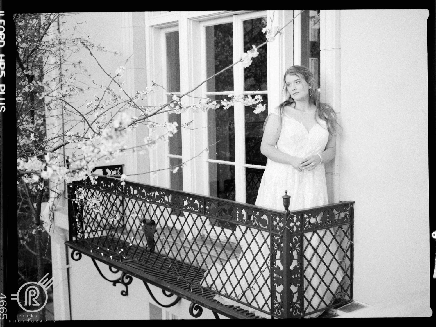Bridal portrait on film