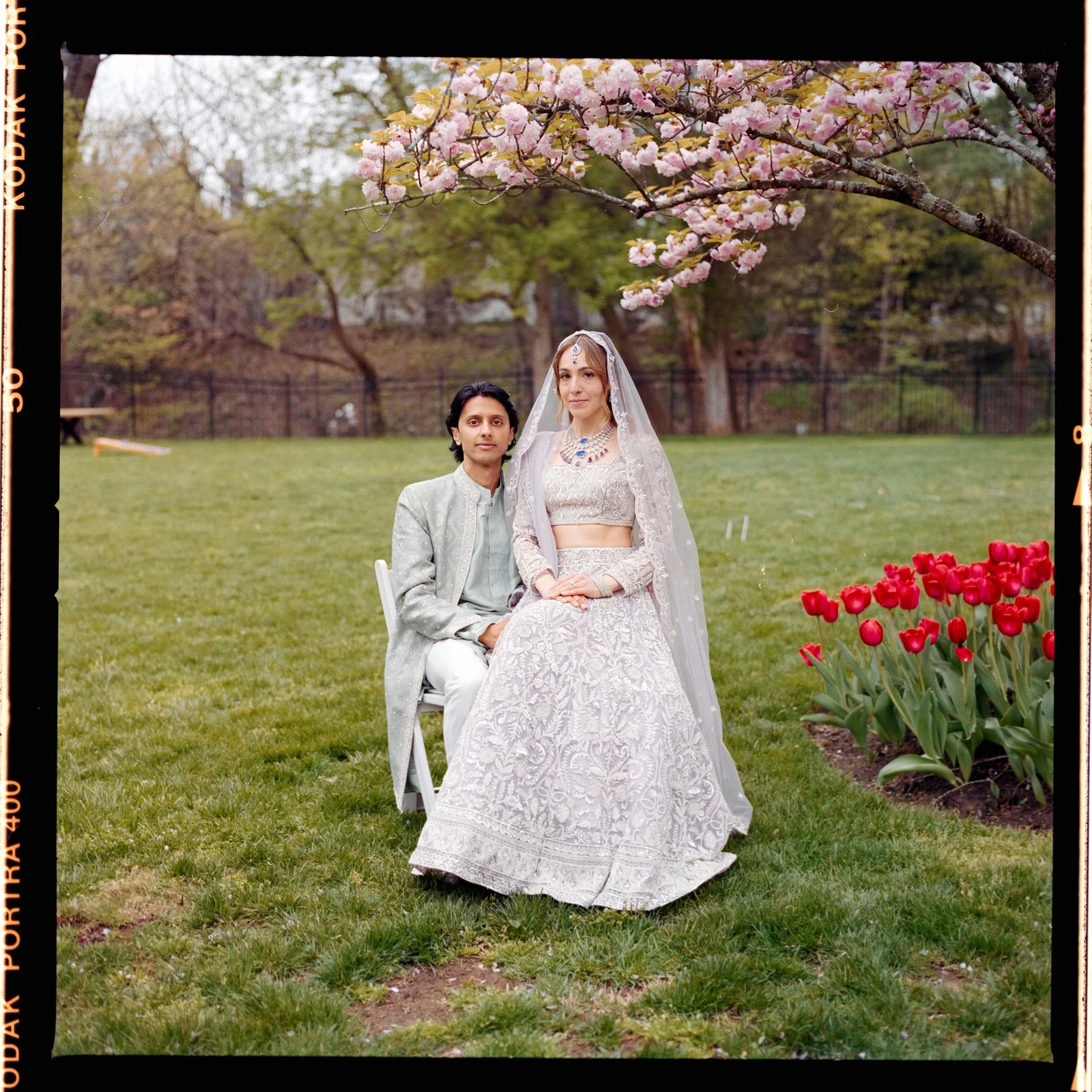 Wedding portrait on film