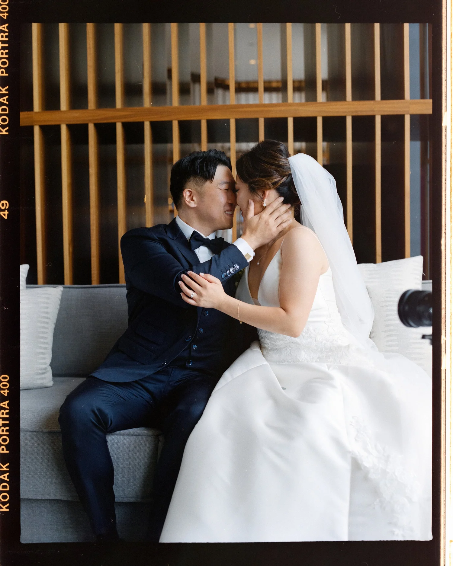 Wedding portrait on film