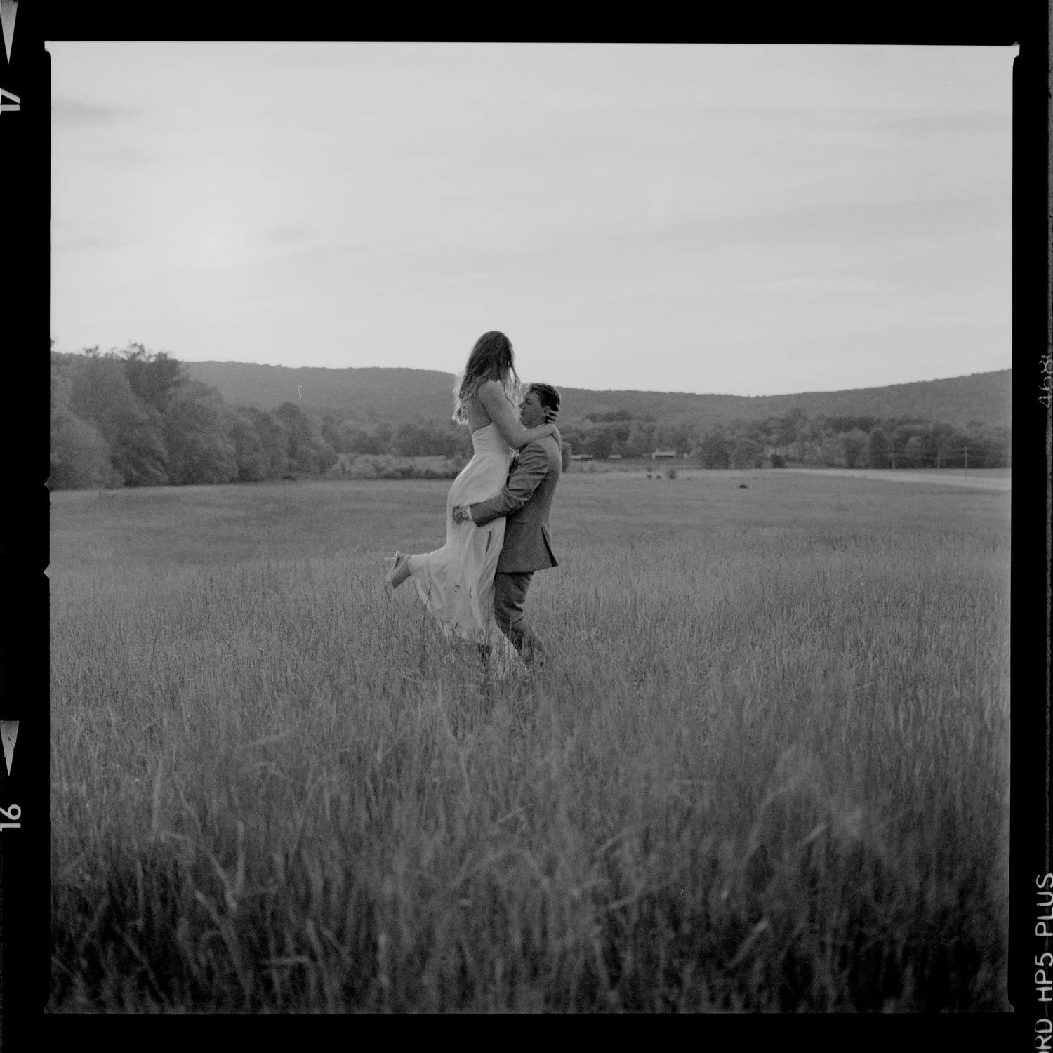 Wedding portrait on film