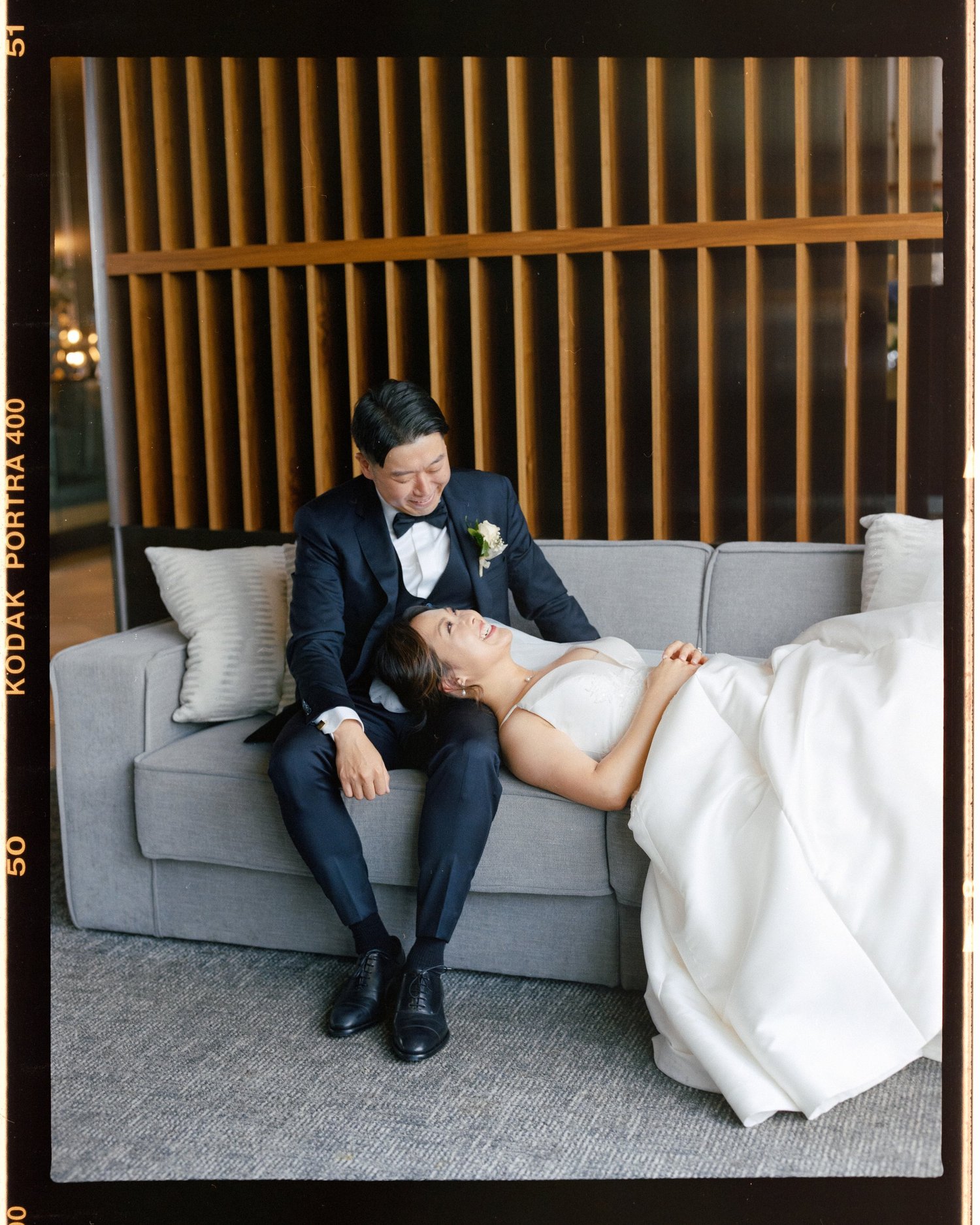 Wedding portrait on film