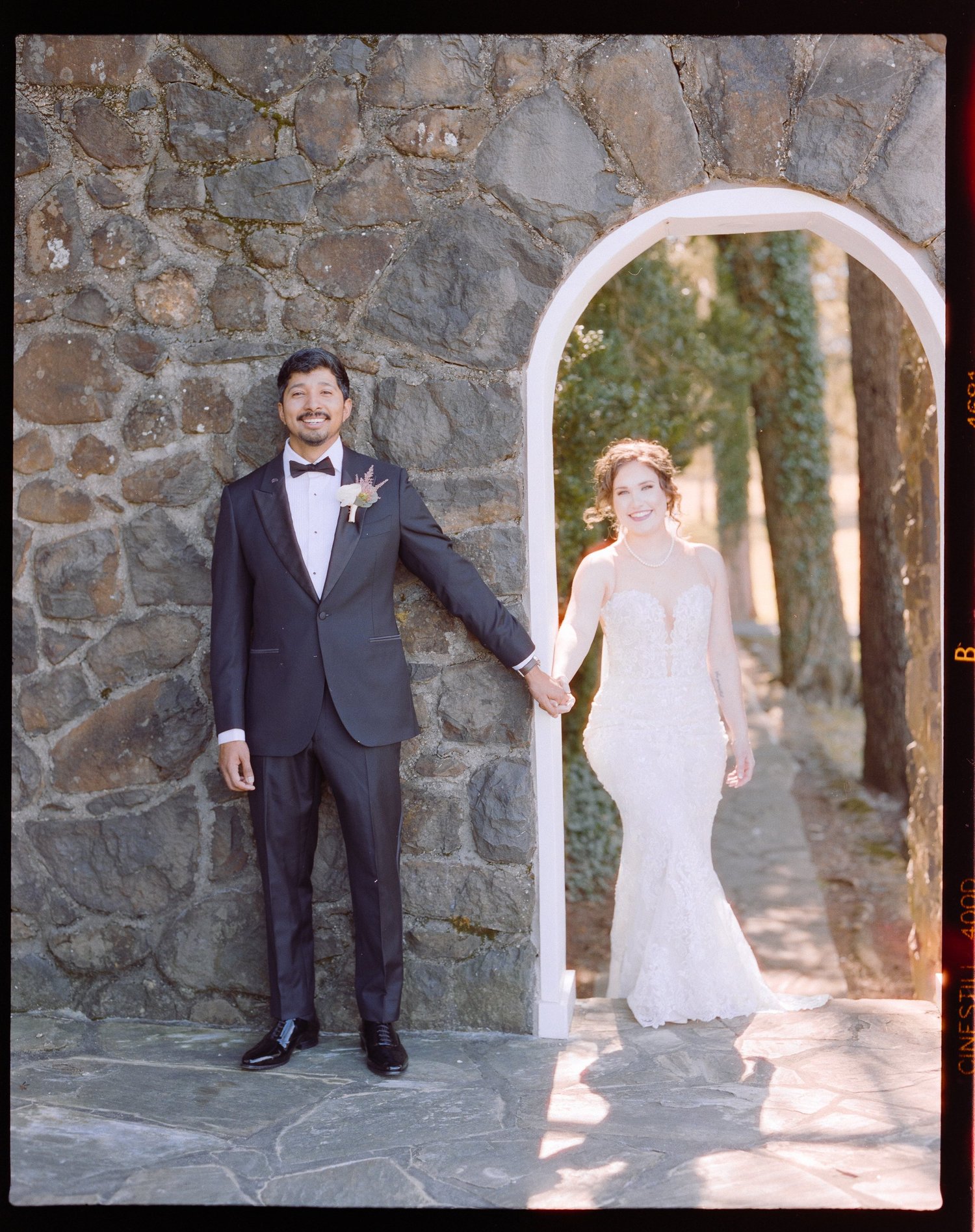 Wedding portrait on film