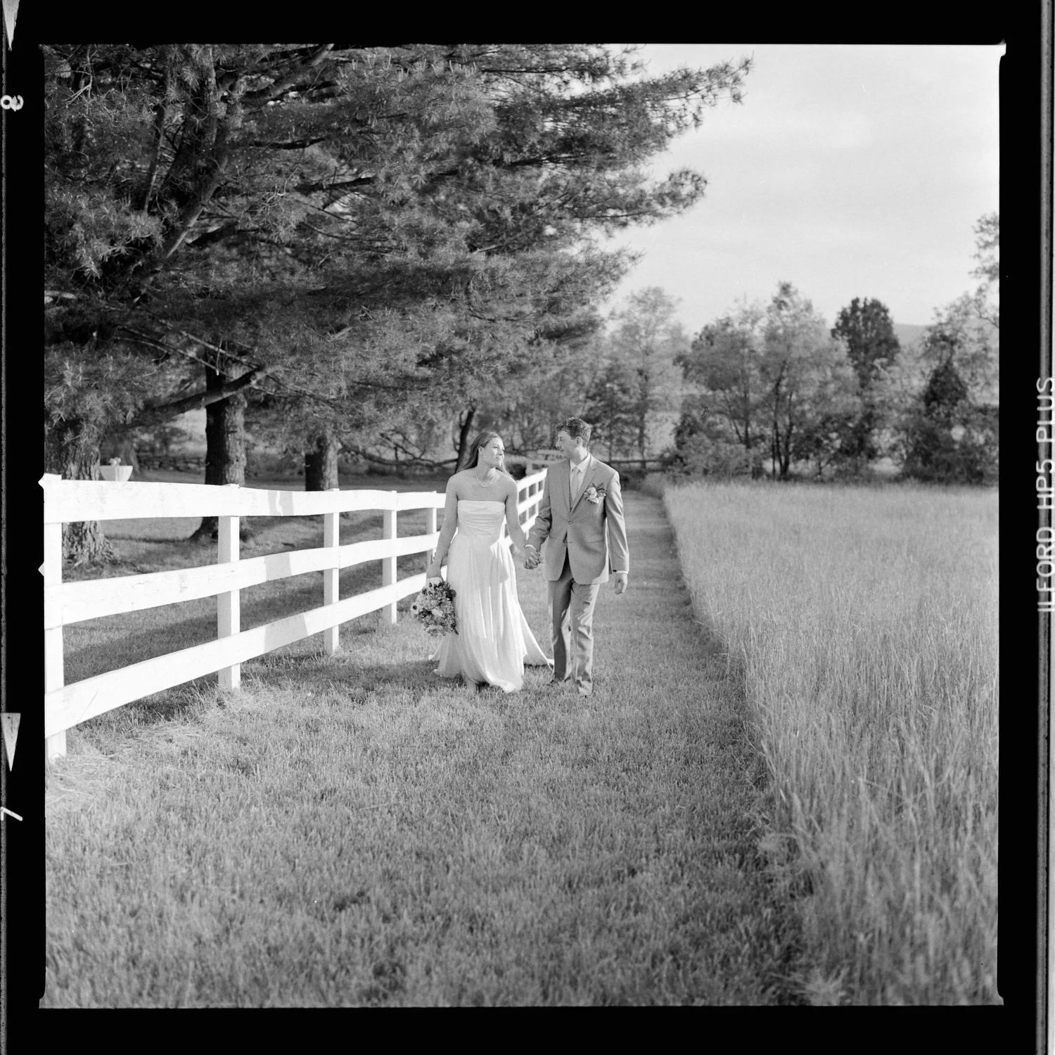 Wedding portrait on film