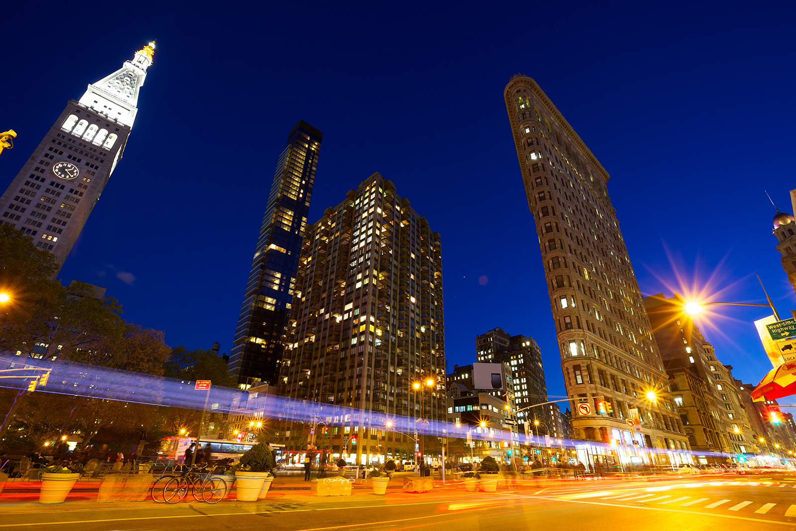 Madison Square and surrounding buildings in the Flatiron District