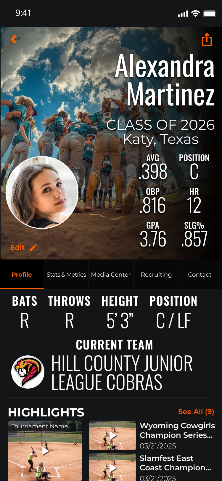 Athlete Profile 1