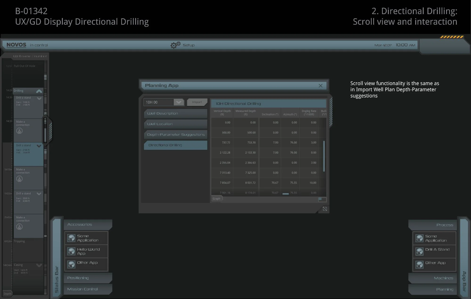 Scroll view and interaction