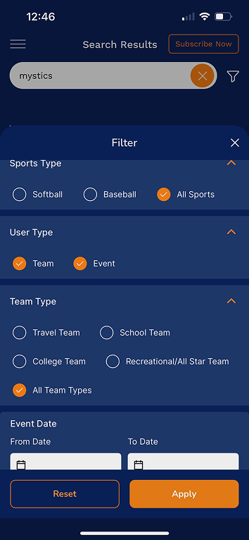 Search & Filter