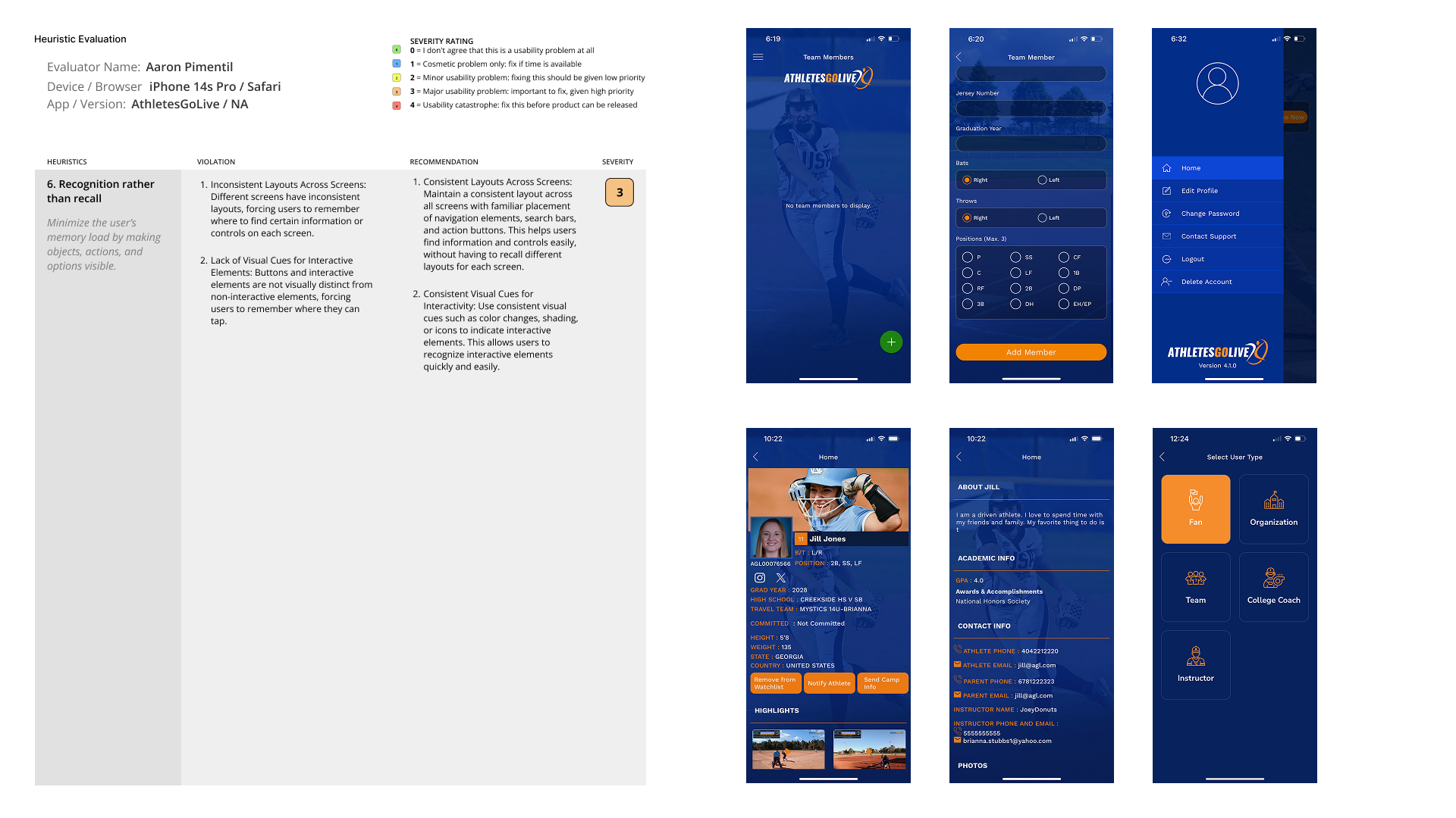 HE Report — Heuristic 7 & 8