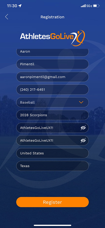 Registration Filled