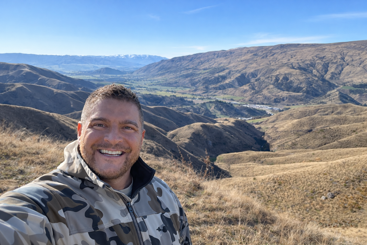 Aaron Pimentil in the field