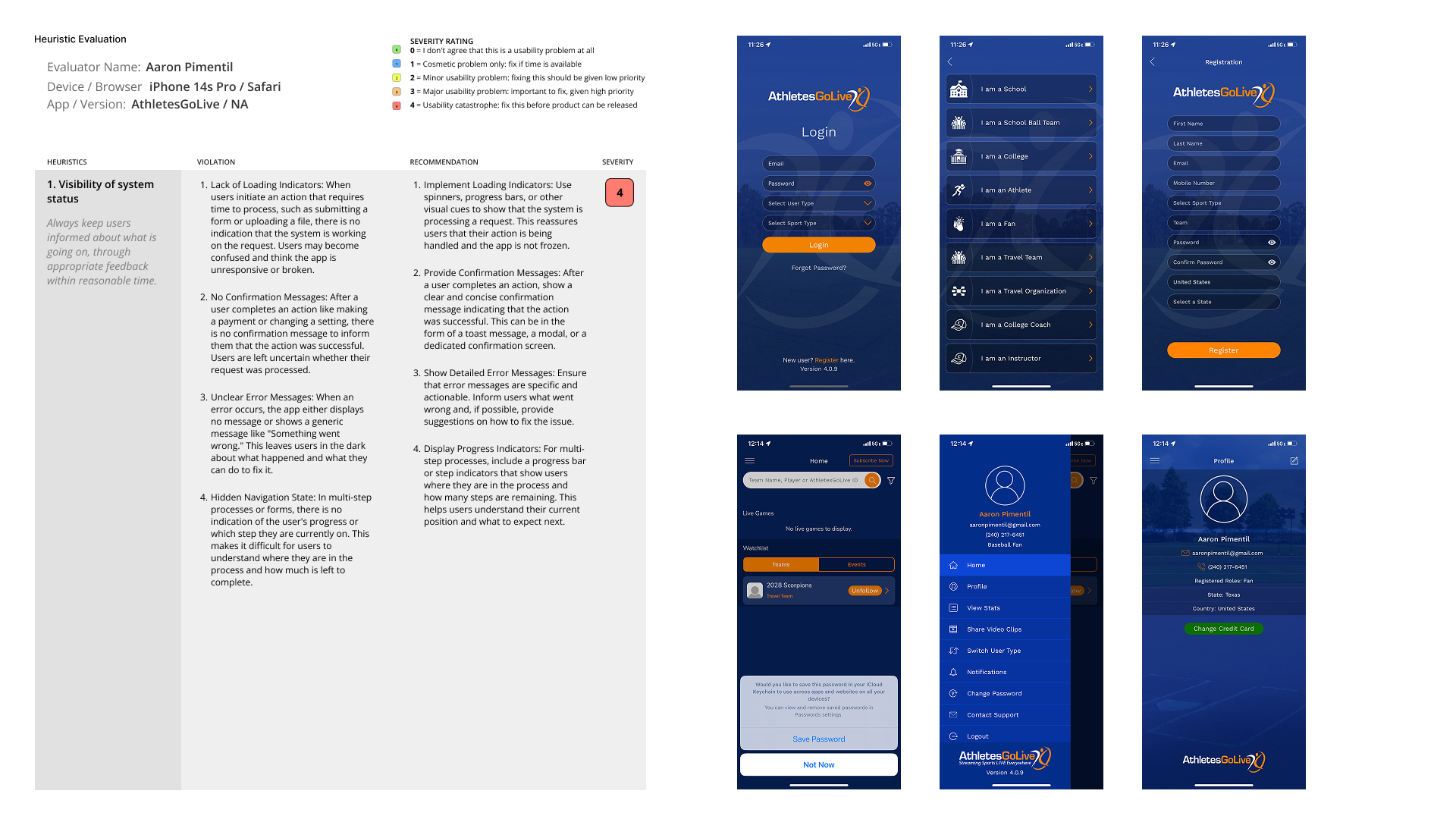 HE Report — Heuristic 1 & 4