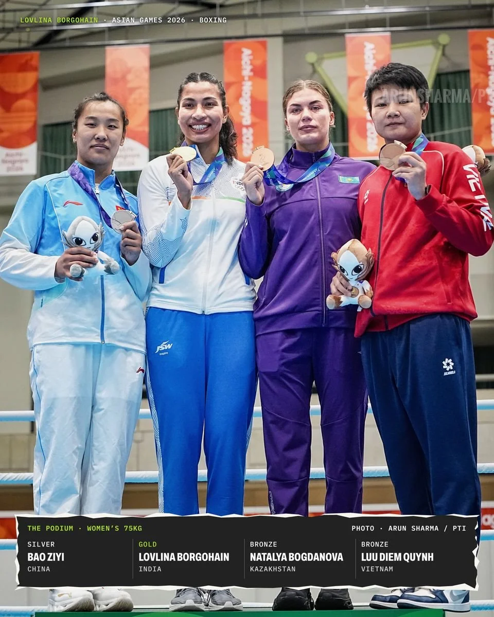 Slide 8 of 20: The podium, women’s 75kg