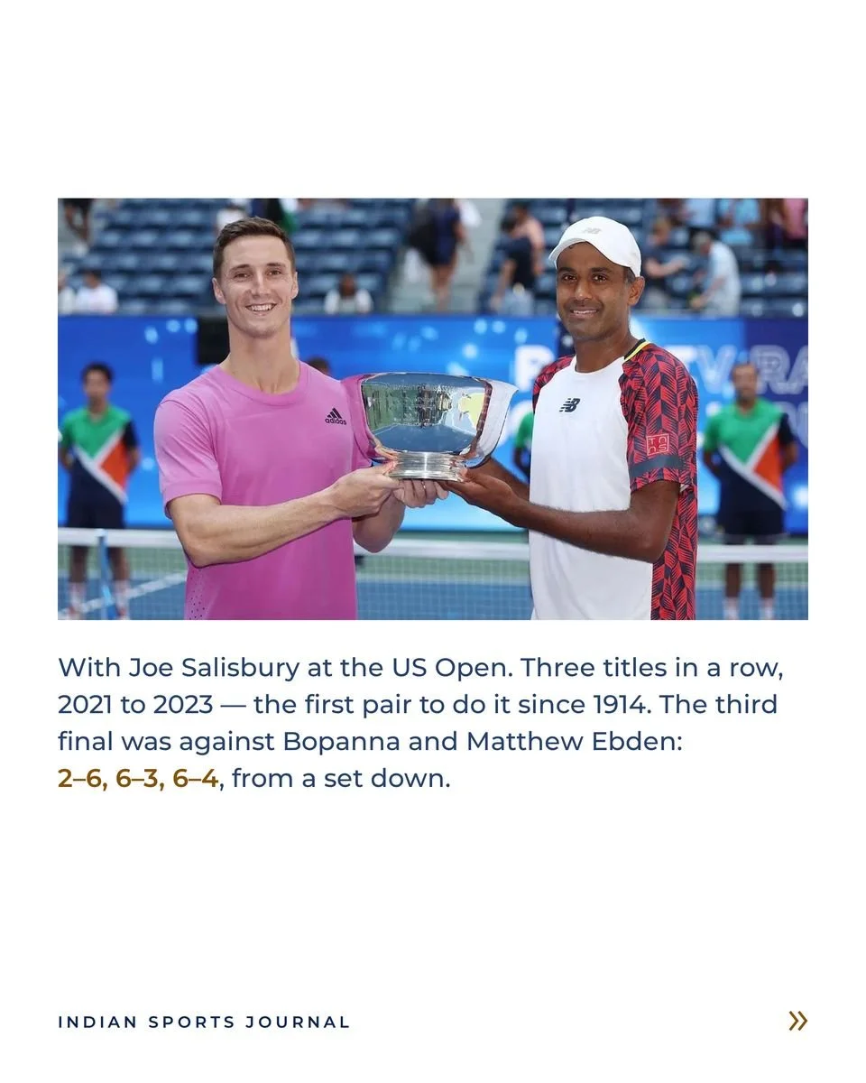 Slide 10 of 14: With Joe Salisbury at the US Open.
