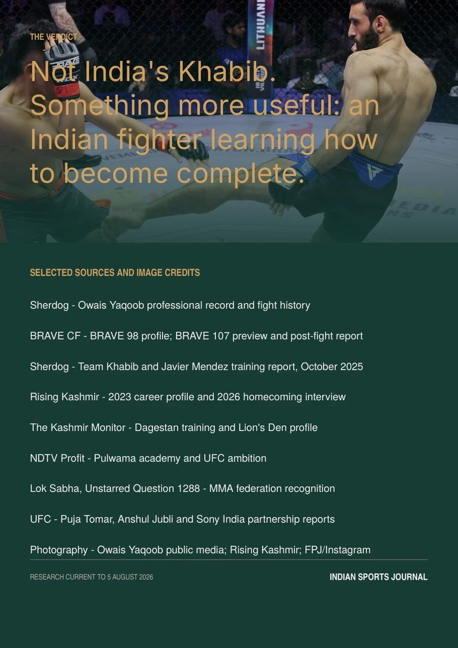 Slide 24 of 24: Not India's Khabib. Something more useful.