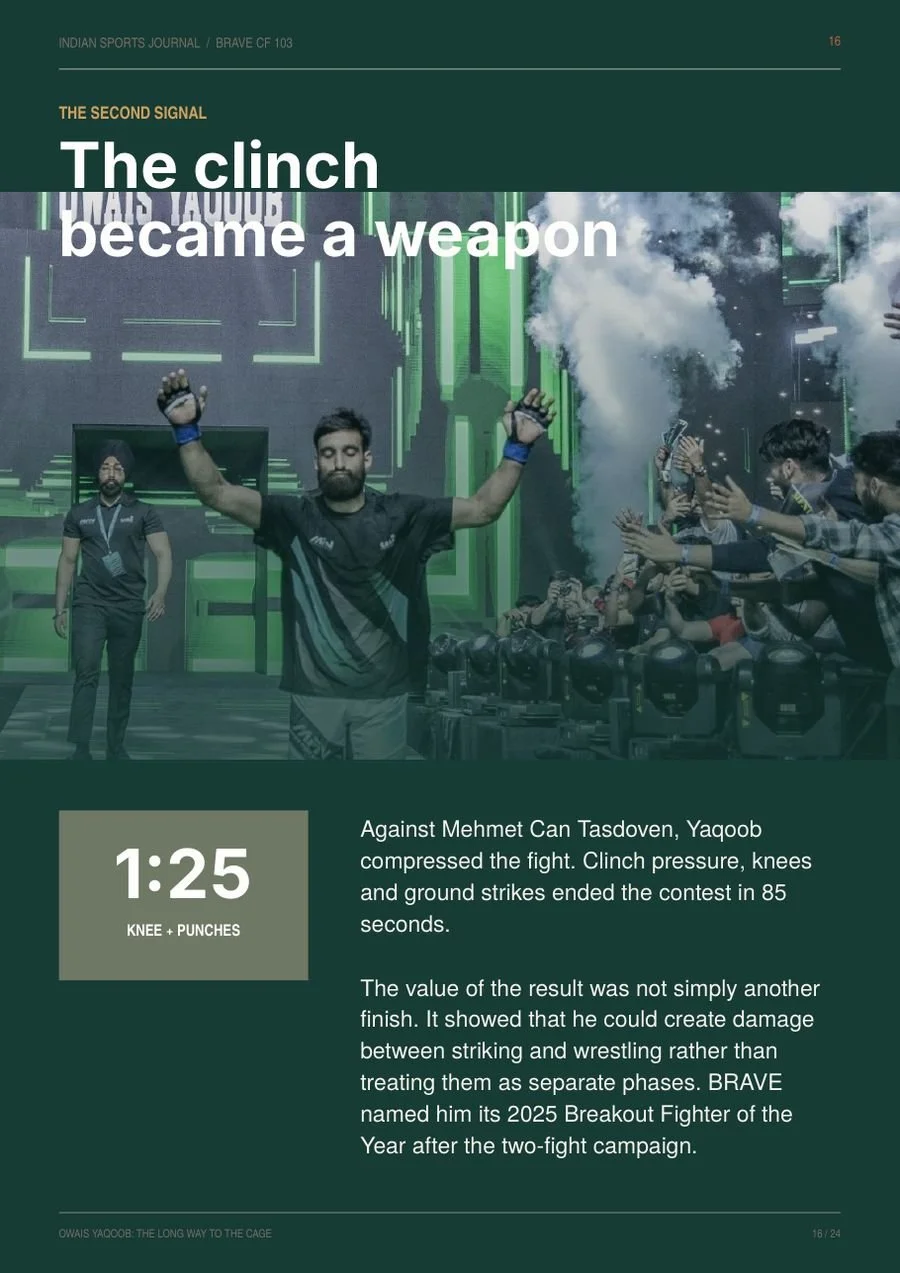 Slide 16 of 24: The clinch became a weapon.