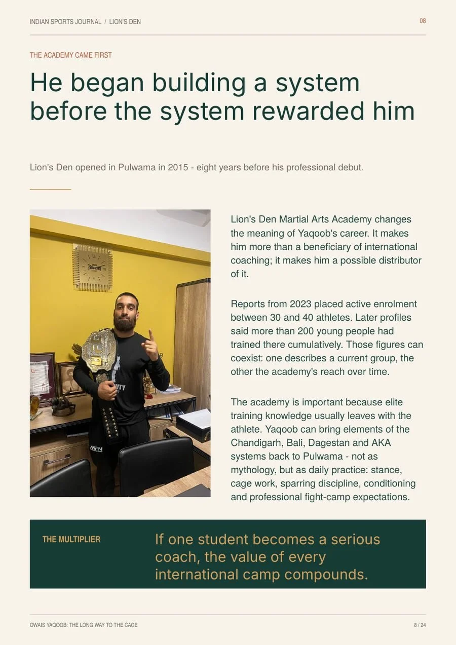 Slide 8 of 24: He began building a system before the system rewarded him.