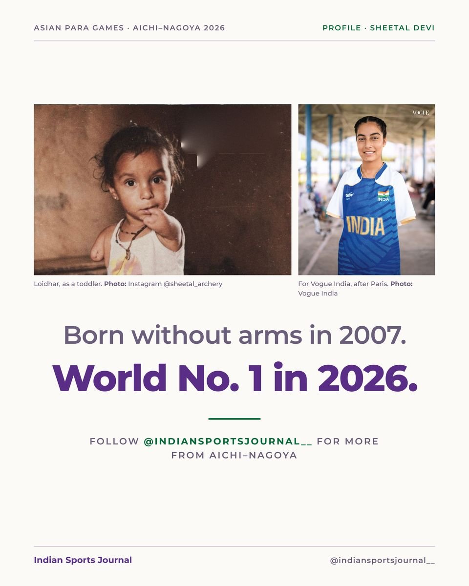Slide 18 of 18: Born without arms in 2007. World No. 1 in 2026.