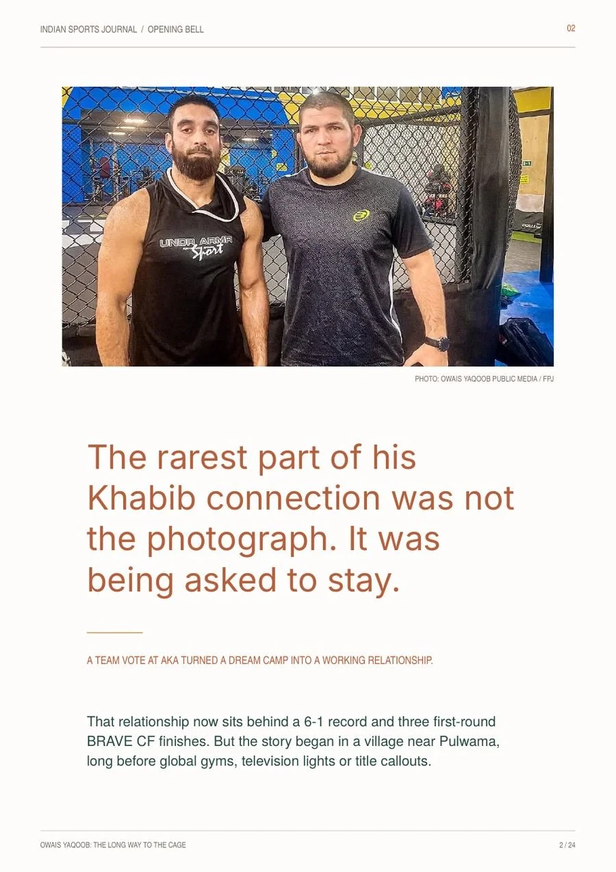 Slide 2 of 24: The rarest part of his Khabib connection was not the photograph.