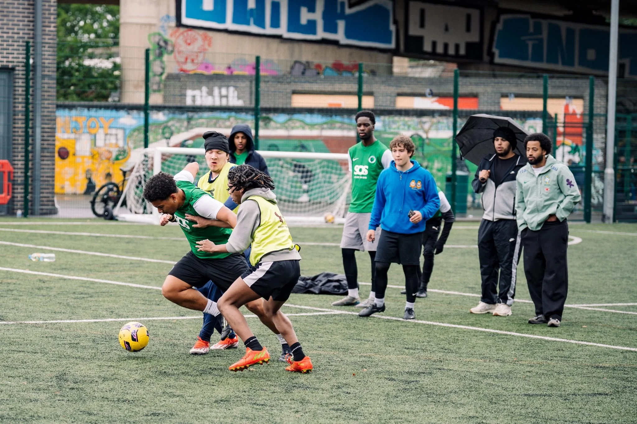 Players competing at the Haringey Community Football Tournament