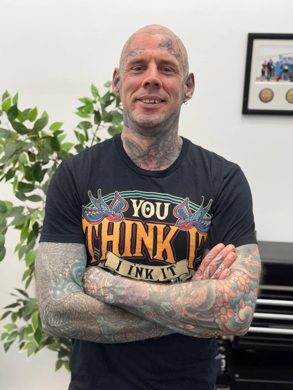 David Scott tattoo artist at ManCaveInk Folkestone