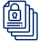 A blue lock icon representing security and confidentiality in Policy Research and Analysis Services.