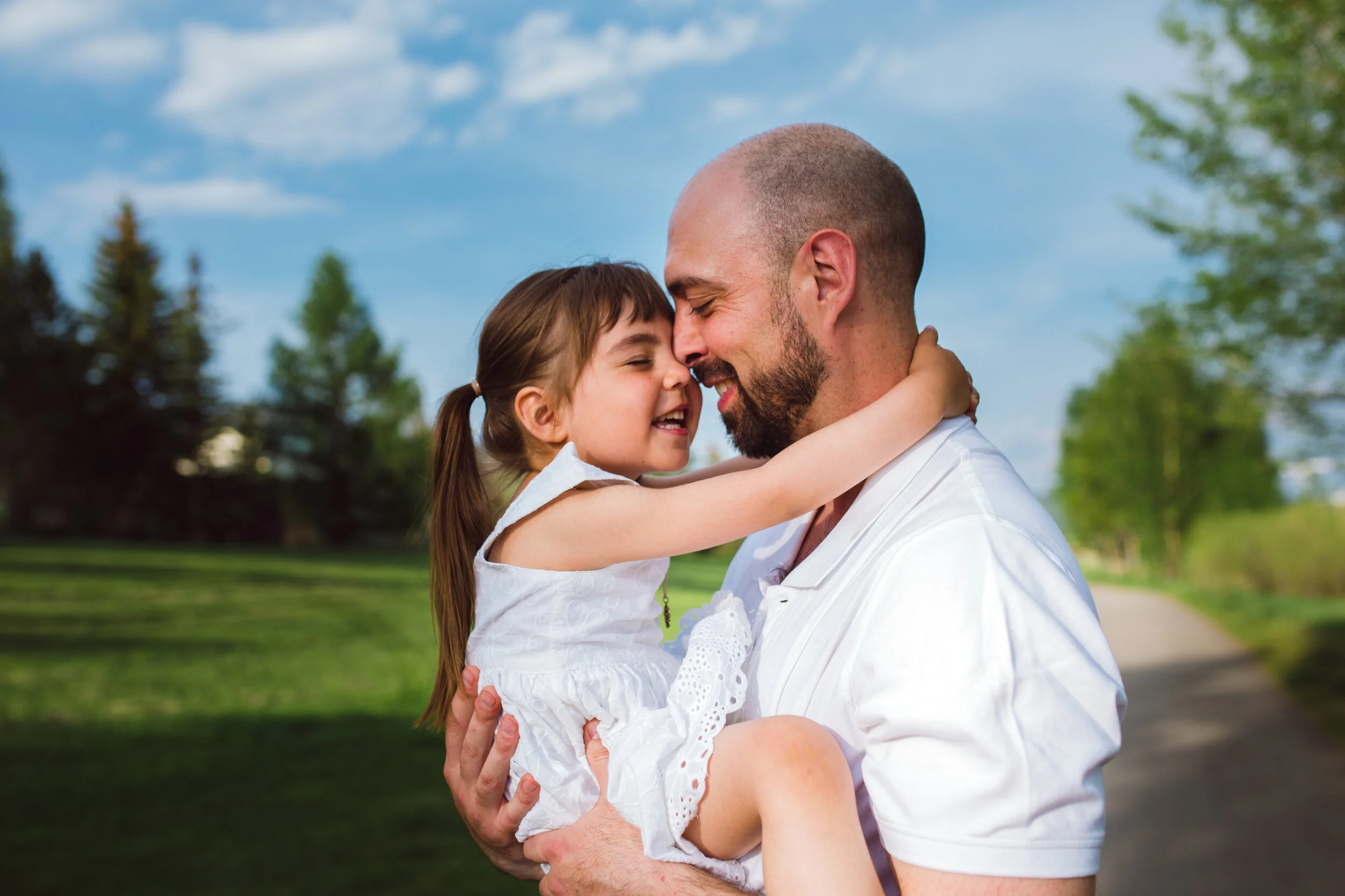 Father and child sharing a close moment