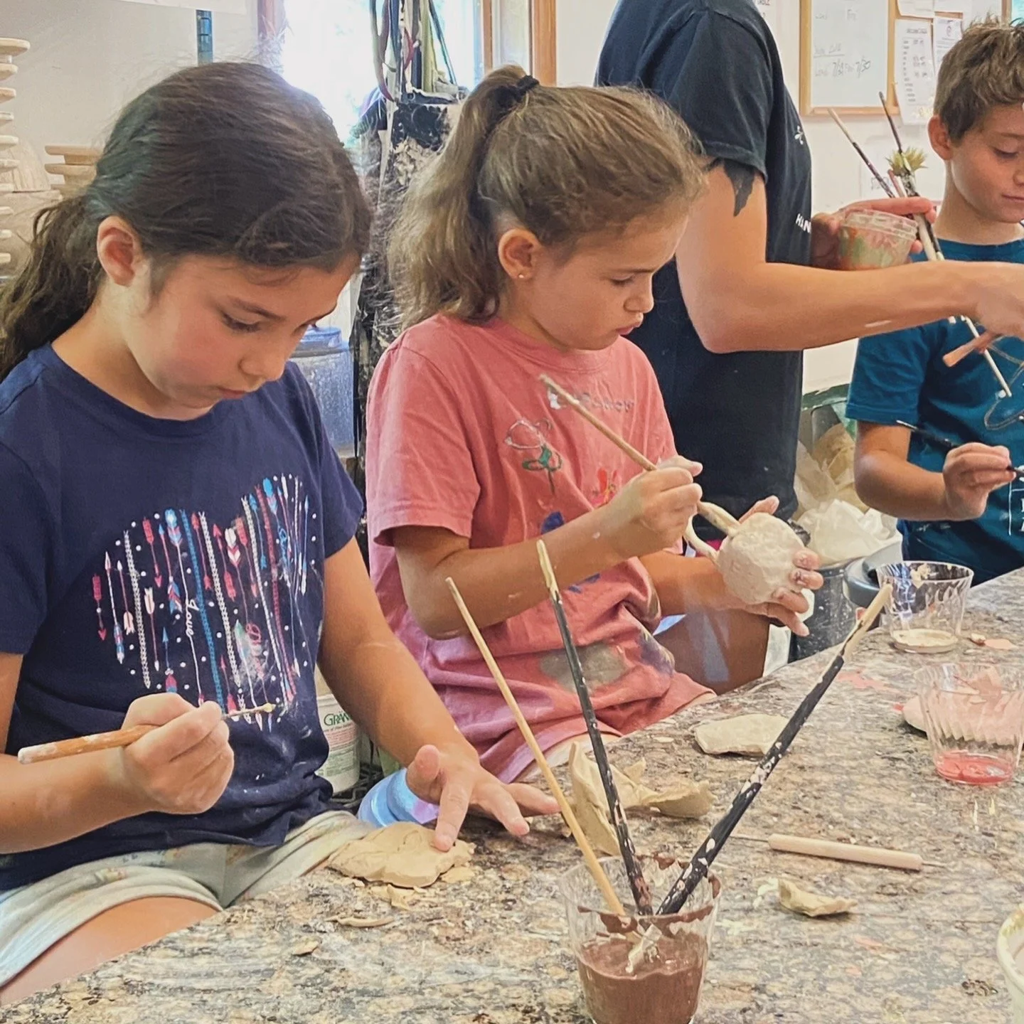Children's clay camp at Saratoga Clay Arts Center