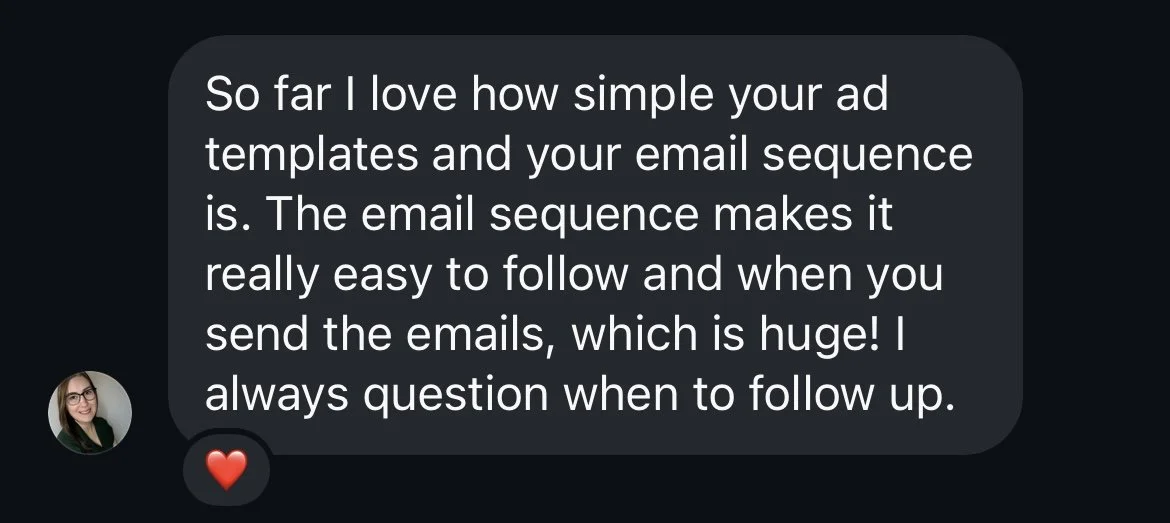 Message from someone using the templates