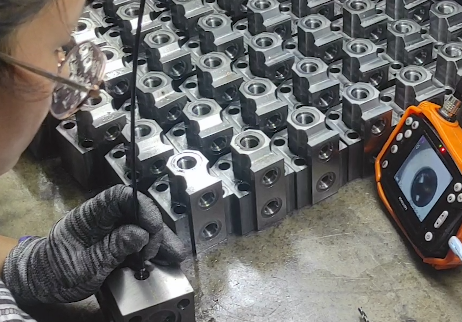 Camera-assisted deburring and quality control process