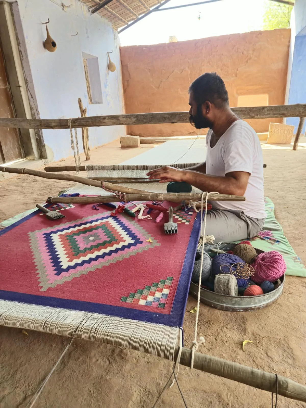 Block prints, dyers and dhurrie weavers