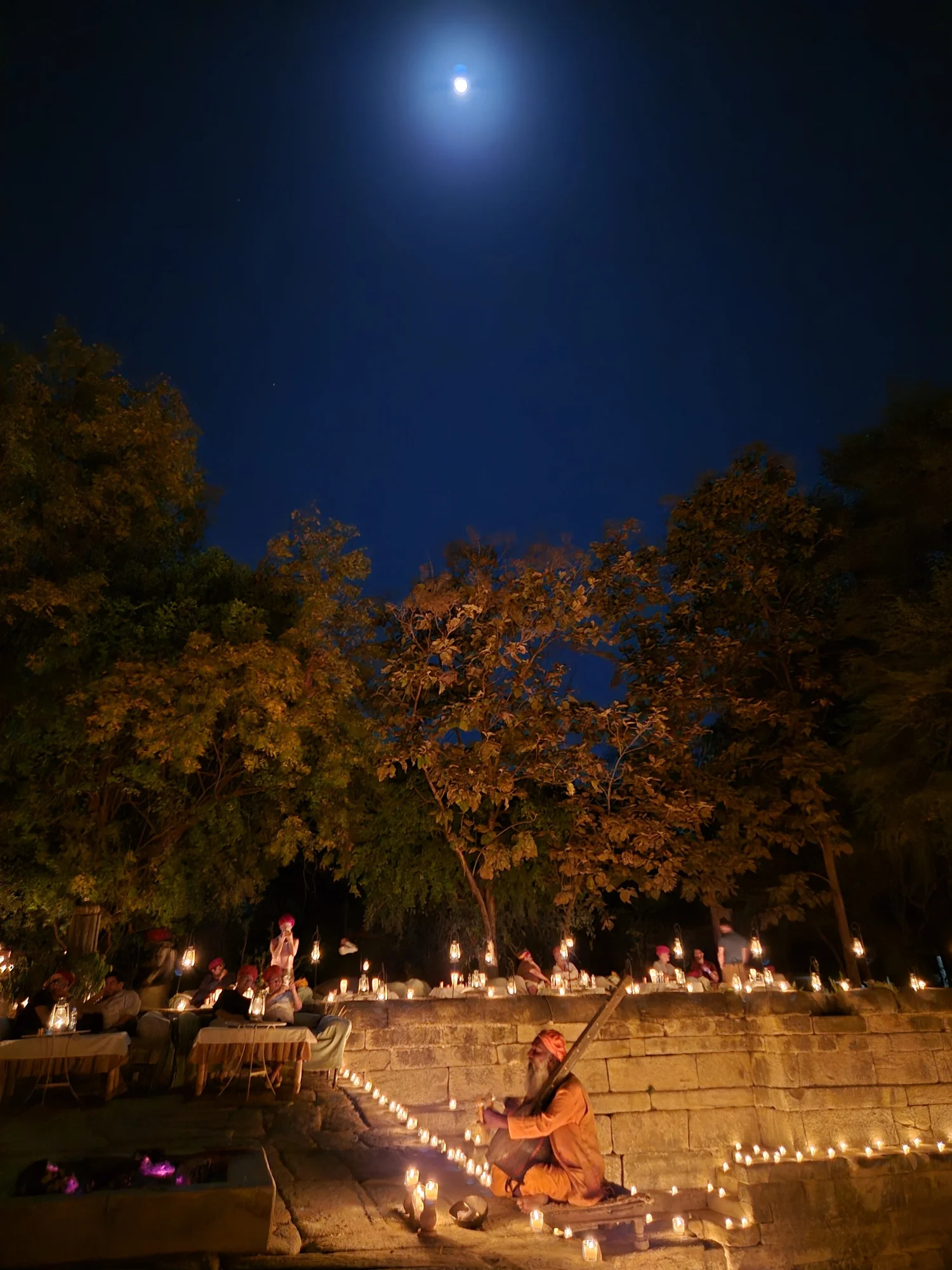 Dinner under the full moon at Narlai