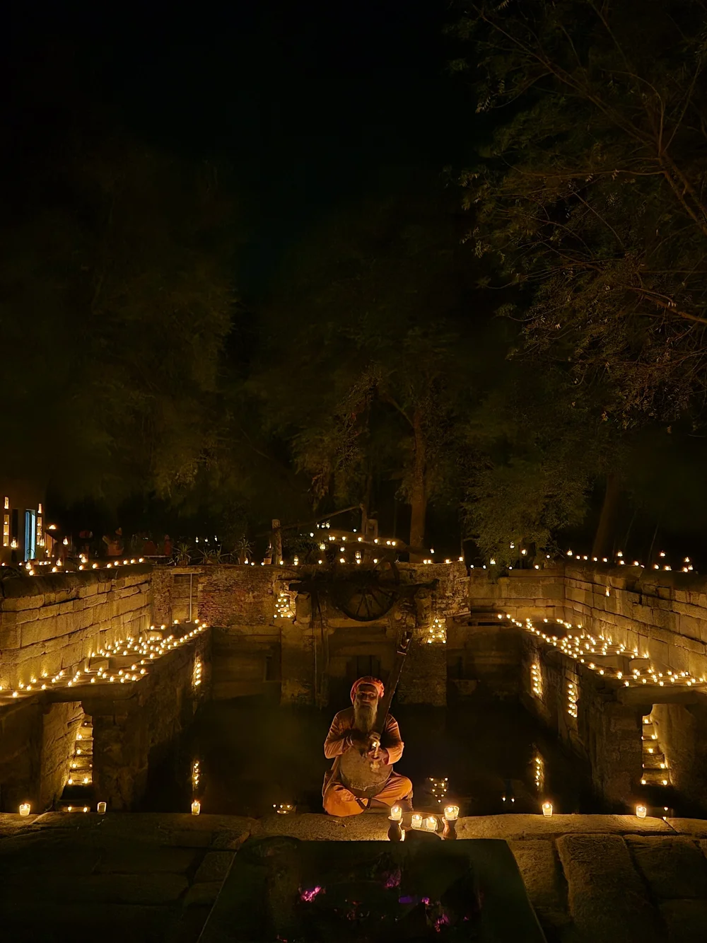 Dinner in a stepwell