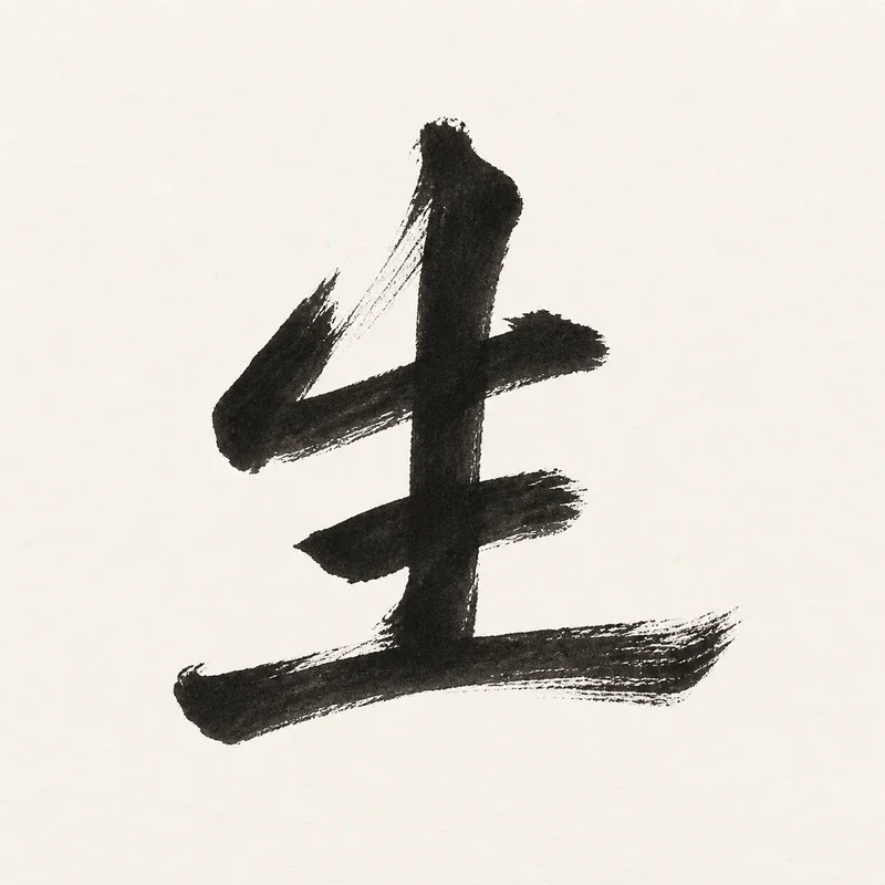 Chinese brush calligraphy: 生