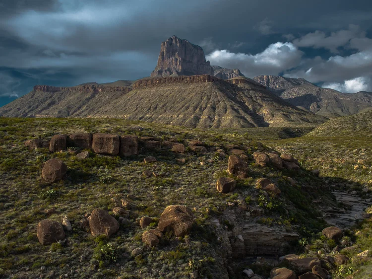 Storm light on Guadalupe escarpment