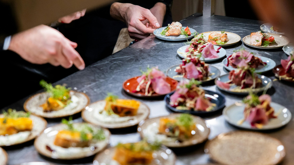 Hands-on work behind the scenes of a food and beverage business